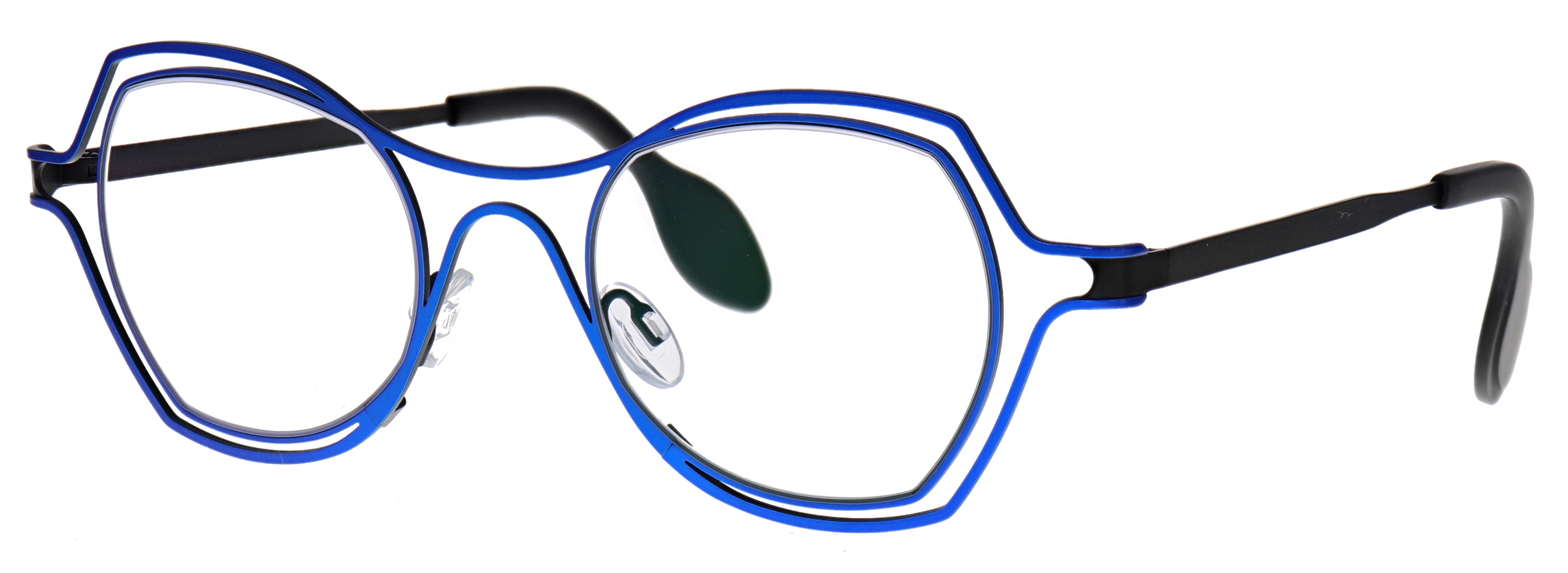 Blauw/zwart
