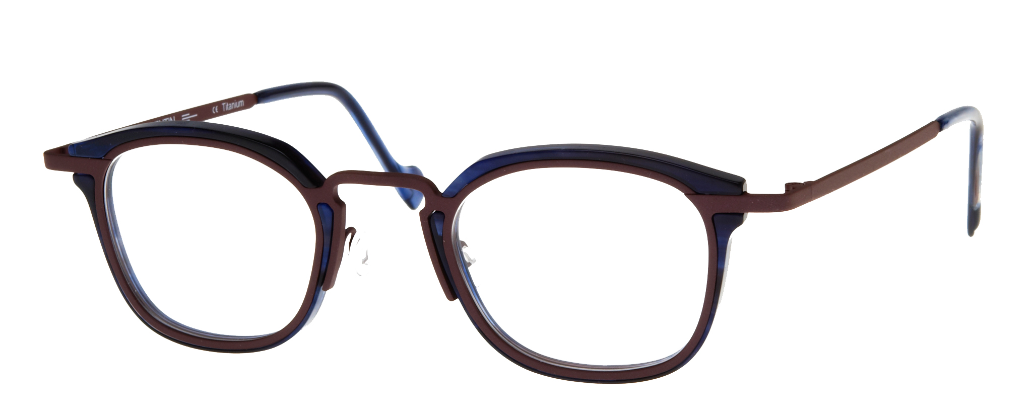 Bruin/blauw