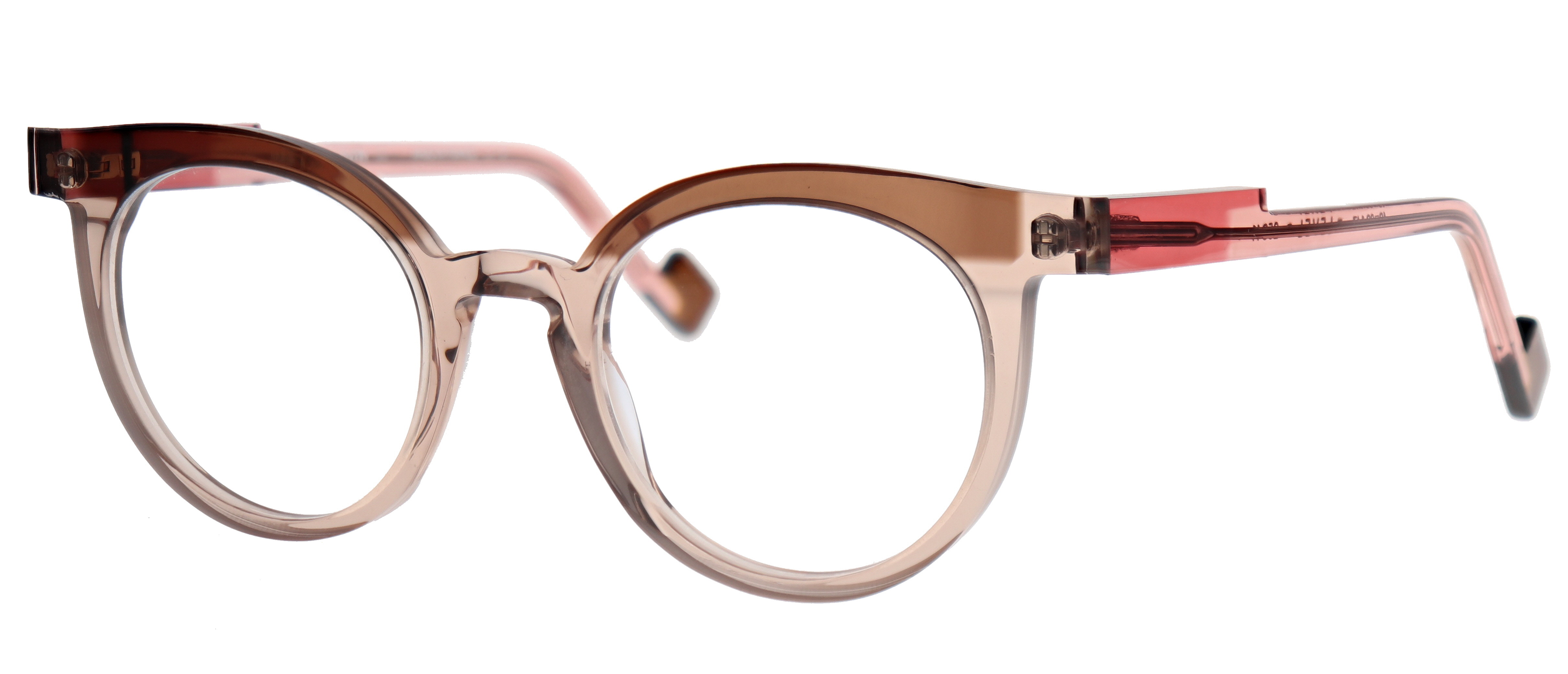 transparant / bruin / roze