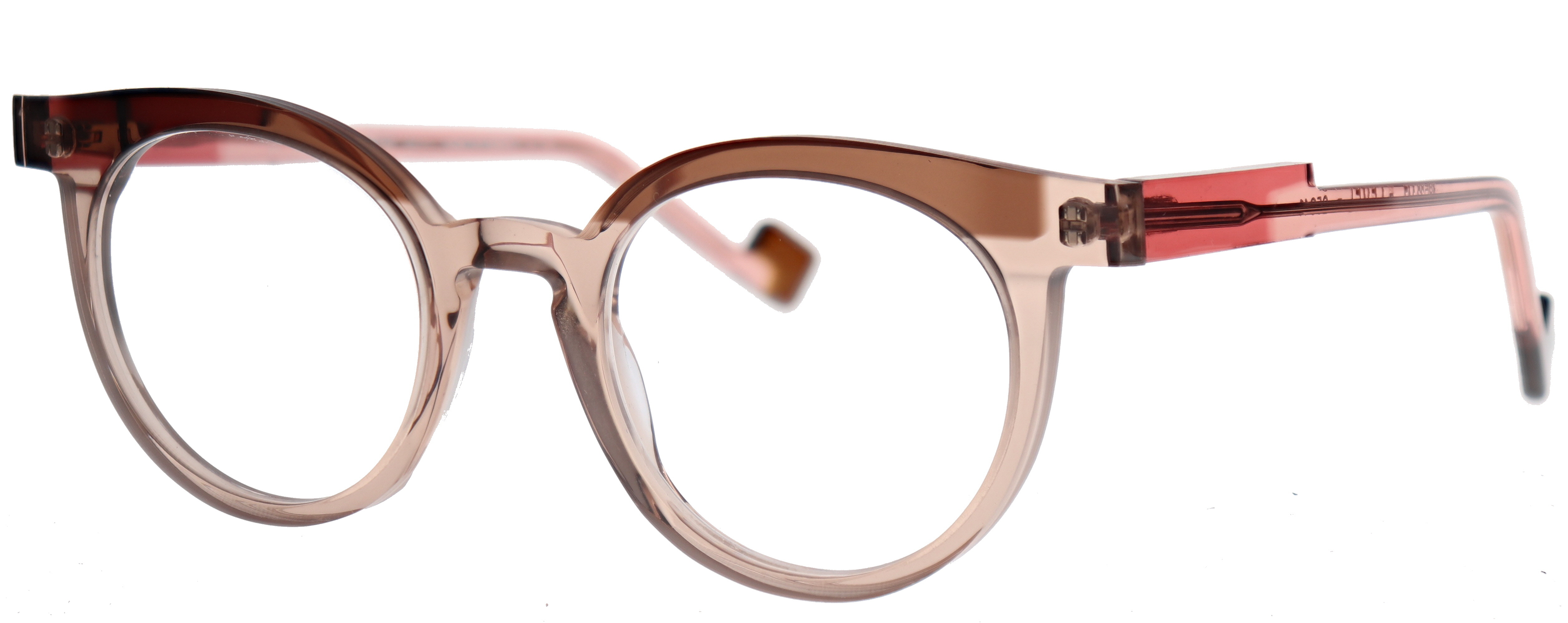 transparant / bruin / roze
