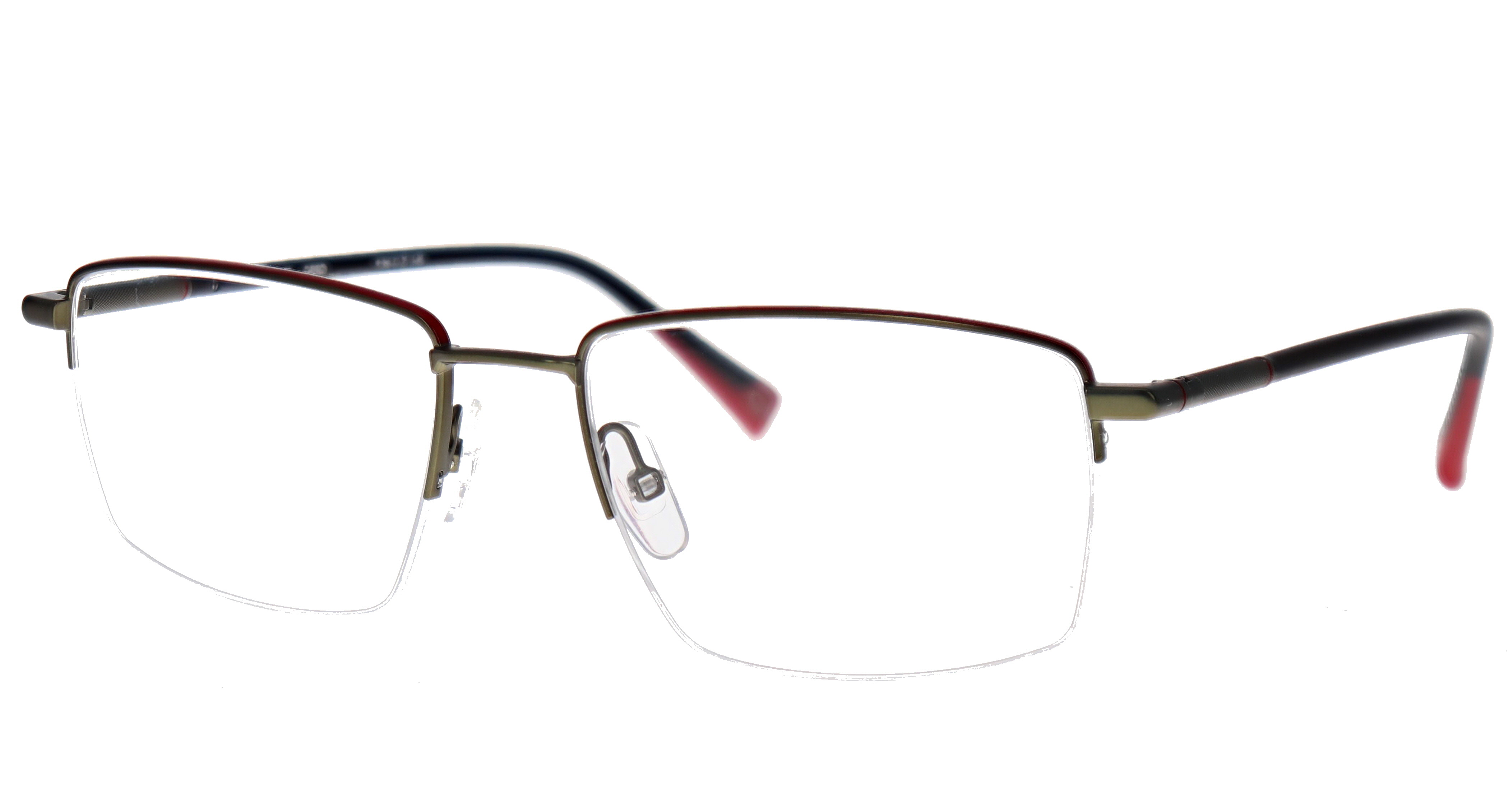 gunmetal / rood